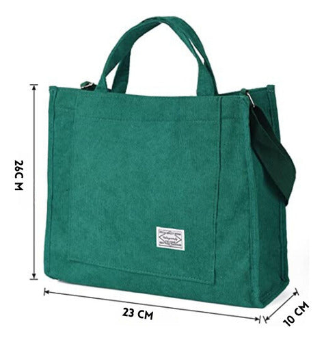 Set of 2 Small Women's Handbags Crossbody Shoulder Bag in Soft Corduroy Fabric 22