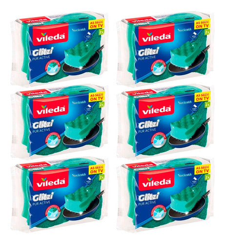 Vileda Kit X6 Ultra Fresh Cleaning Sponge Resistant X2 0