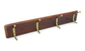 Elegant Wood and Metal Wall Mounted Coat Rack with 4 Crystal Rock Hooks 0