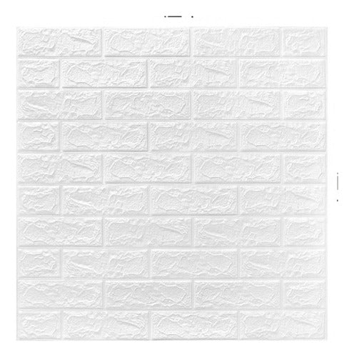 Generic 3D Adhesive Panel Brick Style Interior Decoration 77x70cm 0