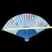 Silant 2 Hand-Painted Wooden Fans in Red and Blue with Organza 3