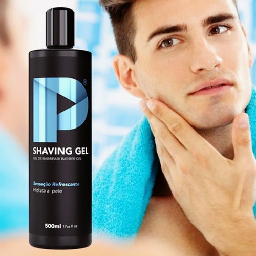 Shaving Gel De Barbear Play Barber 500g Shaver Combo 12 Unid 2