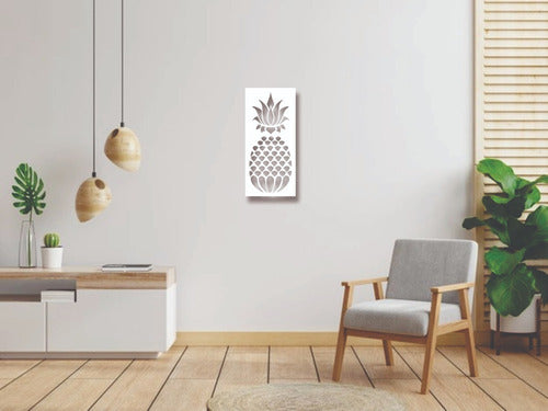 Handcrafted Pineapple Pine Beach Cutout Wall Art in MDF - 42x20cm 7
