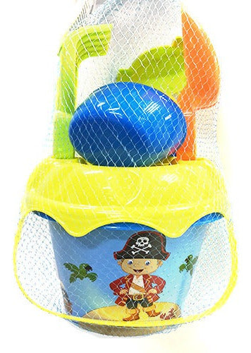 Juego Para Playa Balde Arena Sirena Pirata Balde Accesorios 0