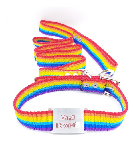 MEDALLAS PARA PERROS Combo Chapita + Collar Y Correa Orgullo Gay 0