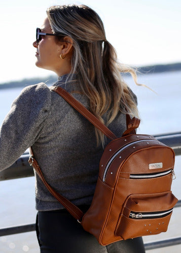Medium Urban Eco-Leather Backpack with Anti-Theft Pocket 20