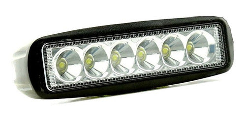 Par Faro Led Rectangular Spot 18w Auto Moto 4x4 Utv Cuatri 2