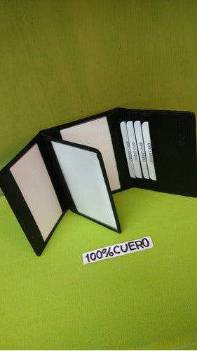 Leather Pocket Document Holder, Ideal for Pocket in Black Color 9