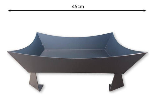 Lareira A Lenha Quadrada Para Área Externa Preta 45cm 2