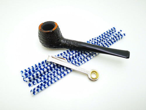 Classic Briar Wood Pipe Trio and Pipe Cleaners Promotion Kit 3