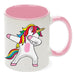 CREAZIONI ® Unicorn Personalized Gift Mug with Colored Handle and Interior 0