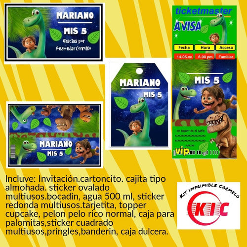 Kit Imprimible Candy Bar Un Gran Dinosaurio Editable 1