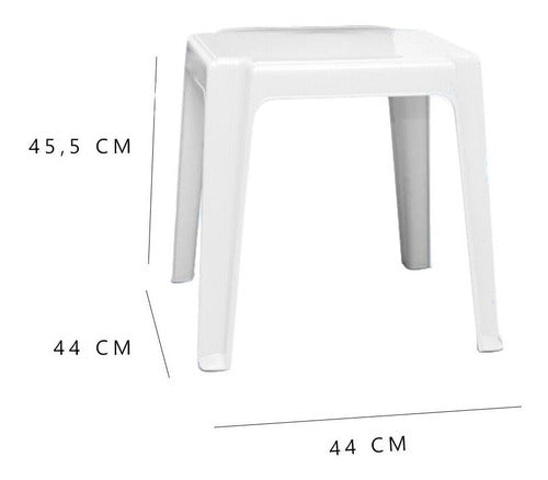 Square Stackable Plastic Carolina Table by Colombraro 8
