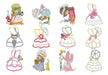 52 Embroidery Templates for Girls/Ladies/Dolls 1