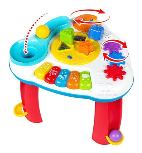 Winfun Musical Activity Table with Blocks, Balls, and Games for Babies 2