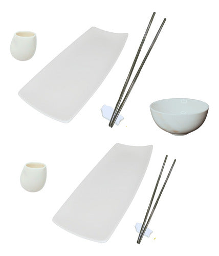 Galario Productos Set Sushi Ceramica Plato Palillos Sake Salsero x9pz Bazar 0