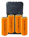 Cargador De Pilas Litio Con 4 Pilas 26650 3.7v 8800 Mah 0