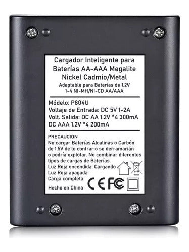 Megalite Smart USB AA AAA Battery Charger P804U 2