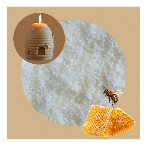 ISSKA.HOME Pure White Beeswax Flakes for Candles 250g 1