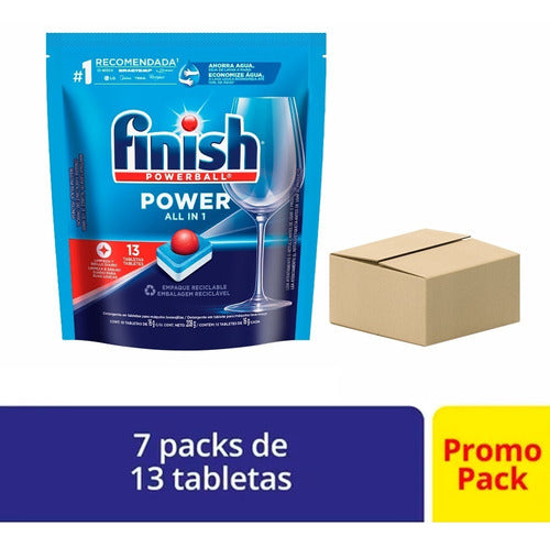 Finish Combo Dishwasher Tablets Automatic Doypack 13u X7 0