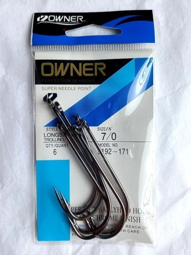 Owner 5192 Long Shank Bait Hooks Dorado Surubi Sizes 4