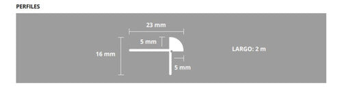 Atrim Varilla Escalon Atrim Step Cromo Mate Piso Vinilico 2259 1