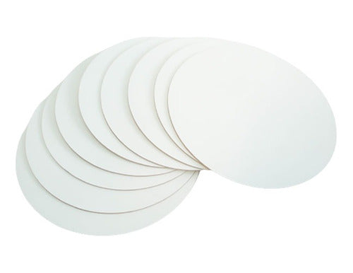 Set of 10 30cm Cake Bases - Smooth White Fibroplus - Circular Design 0