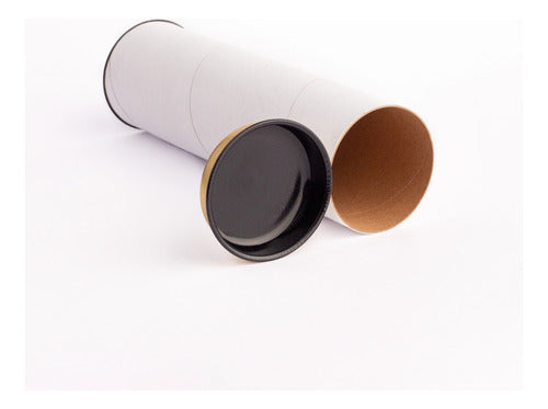 25-Pack 10cm x 60mm Cardboard Tubes with Tin Caps 4