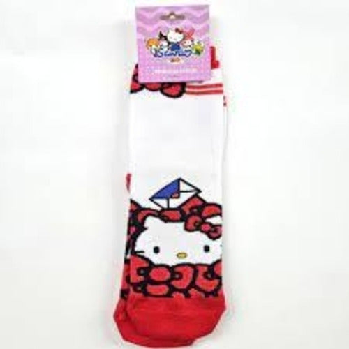 Official Sanrio Hello Kitty Kawaii Bow Women's Socks Set 0