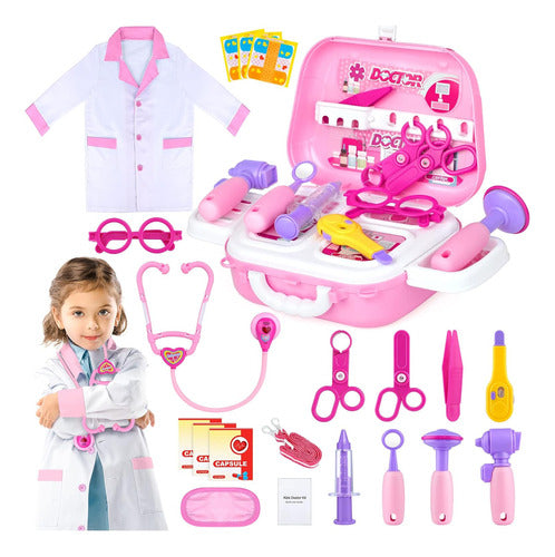 Médico Rosa Para Niños De 3 A , 22 Piezas Incluyendo T 0