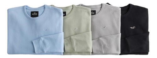 Hollister Pack of 4 Solid Logo Hoodies 0