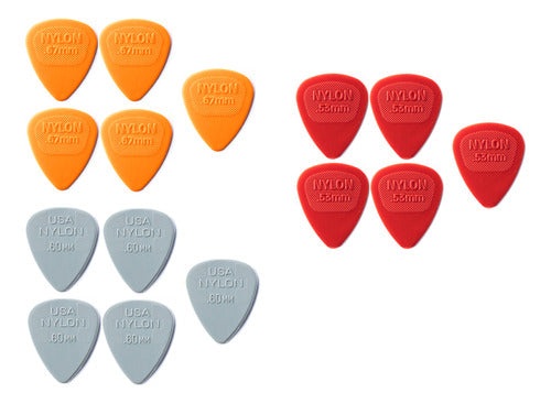 Kit Com 15 Palheta Nylon 0.60/0.67/0.53 Jim Dunlop 0