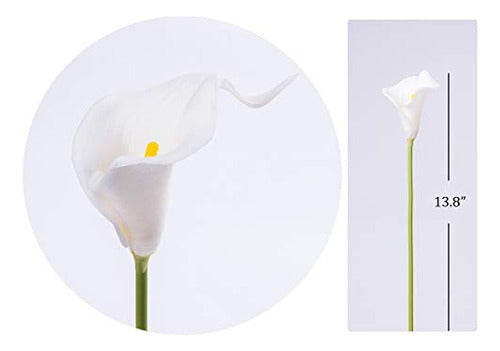 Foraineam Flores Artificiales Calla Lirio Novia Ramo De Boda 1