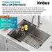 Kraus Over-Sink Roll-Up Kitchen Sink Accessory with Steel+Silicone - C 2