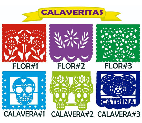 CALAVERITAS Authentic Mexican Garland / Artisanal Banners, Cut-Out 7