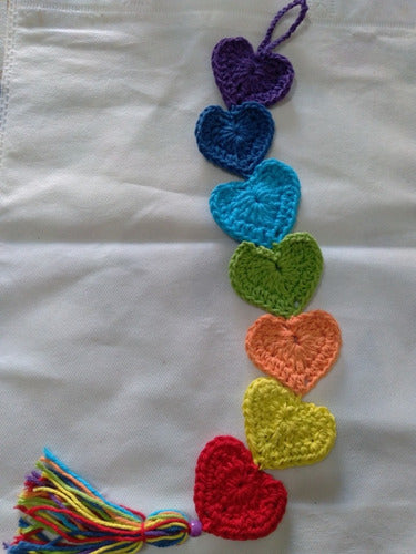 Colgante Artesanal Crochet 7 Chakras Corazón . Apapacha 1