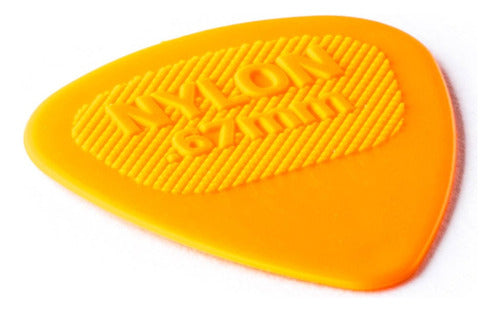 Palheta Dunlop Nylon Midi 0,67mm Laranja 3 Unidades 1