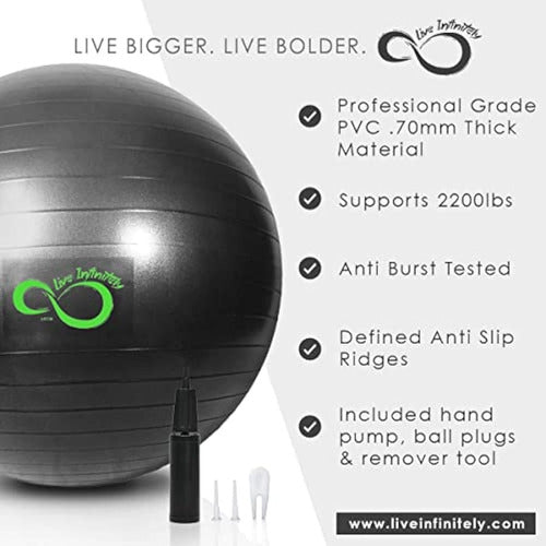 Live Infinitely Exercise Ball (21.7 In-37.4 In) 1