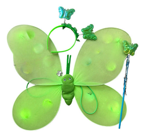 Butterfly Wings Set with LED Lights + Headband + Wand 5