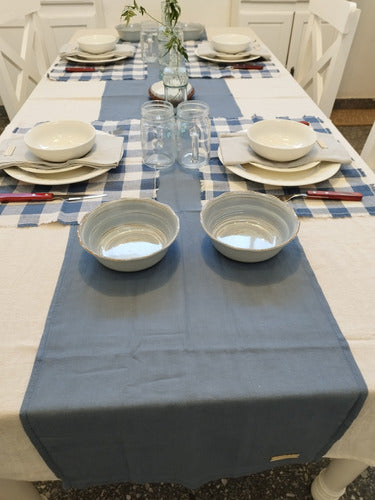 CONCEPTO TUSOR Rectangular Cotton Gauze Table Runner 2.45x0.45m 1