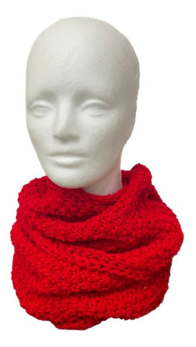 Premium Acrylic Knit 2-Round Unisex Infinity Scarf 12