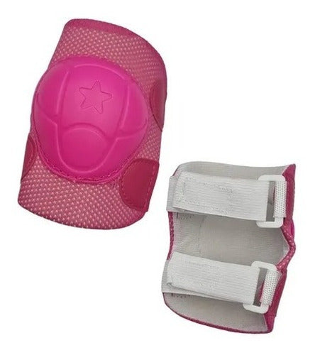 Set Proteccion Codera Rodillera Muñequera Rosa 2