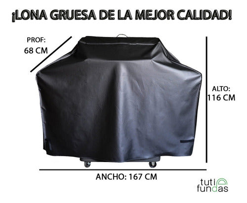 Funda Cubre Parrilla Patagonia Bbq Grill Q5 Lona Impermeable 1