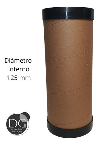 DG Embalajes 5B 90cm X 125mm Cardboard Tubes with Plastic Caps X7u 2