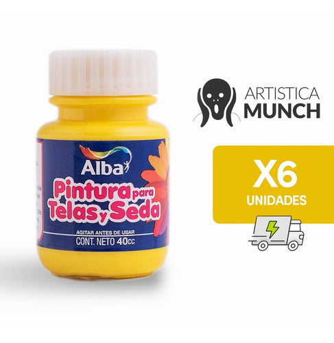 Alba Fabric Paint 40ml x6 0