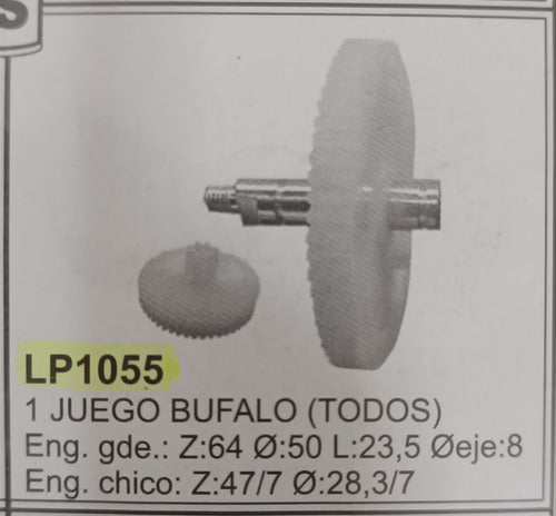 Engranaje L/p Bufalo Todos Juego X 2 0