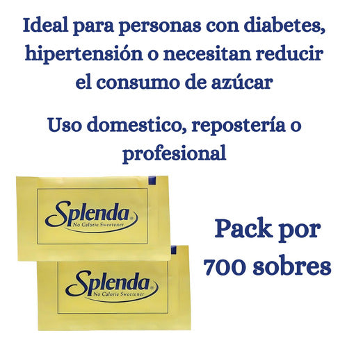 Splenda 700 Edulcorante Endulzante Para Diabéticos En Polvo 2