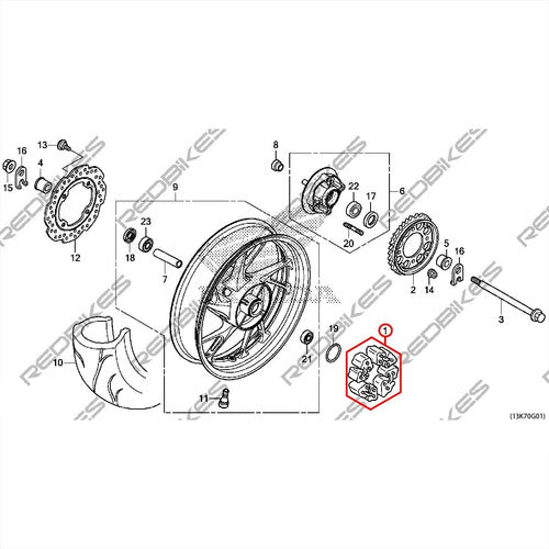 Manchon Taco Maza Invicta 150 Original Honda Juego M3 1