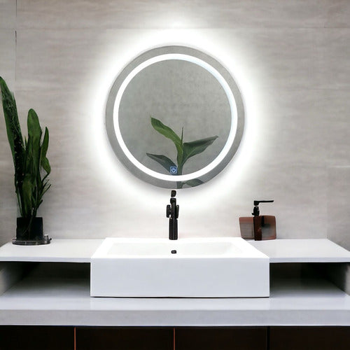 Round 80cm Touch LED Light Mirror with Free Shipping 4