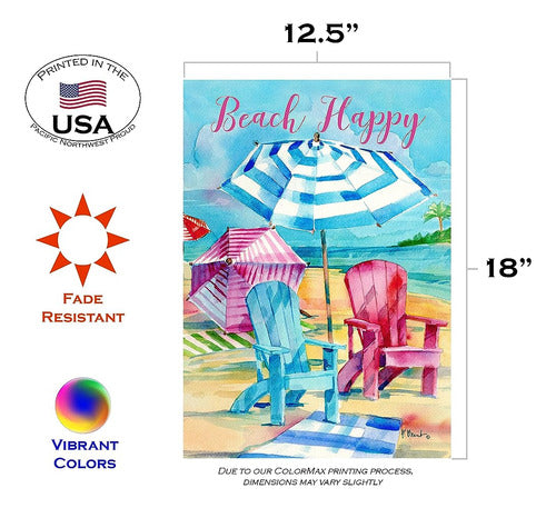 Toland Home Garden 1112433 Beach Days Verano Bandera 12x18 P 1